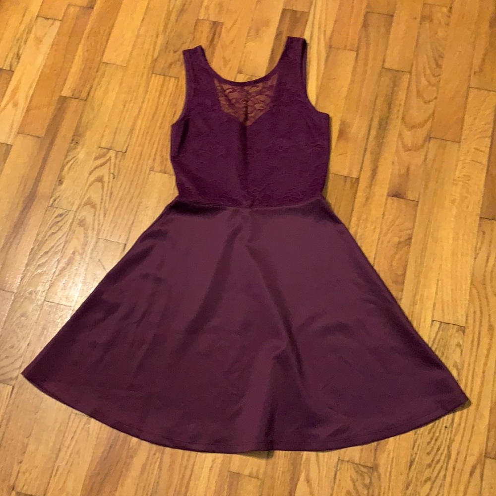 NWOT HM Divided Wine colored dress